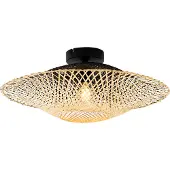QAZQA Oosterse buiten plafondlamp bamboe 50 cm IP44 - Rina