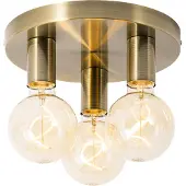 QAZQA Moderne plafondlamp brons rond - Facil