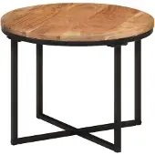 DKD Home Decor Salontafel, 45x45x35 cm, massief acaciahout en ijzer