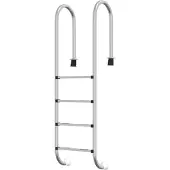 vidaXL Zwembadladder 54x38x184,5 cm 304 roestvrij staal