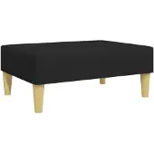 vidaXL Voetenbank 77x55x31 cm stof zwart