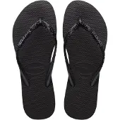 Havaianas Slim Glitter Slippers zwart Rubber Maat 35/36
