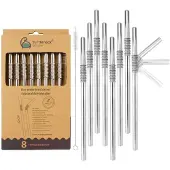 SmartaSaker Rietje Turtleneck Buigbaar Roestvrijstaal Zilver (Set van 8 Stuks)