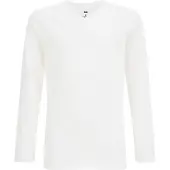 We fashion - Jongens basic T-shirt met V-hals - Regular fit - Wit - Katoen - Maat: 134/140