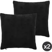 Tiseco Sierkussen - Velvet Katoen Kleur: Zwart