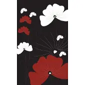 Dimex Fotobehang - Flowers on Black 150x250cm - Vliesbehang
