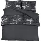vidaXL Dekbedovertrekset 155x220 cm katoen zwart en wit