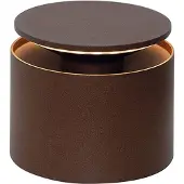Zafferano Push-up oplaadbare tafellamp IP54 corten Push-up, dimbaar, bruin / roest, Woon-/ Eetkamer, Aluminium, Modern
