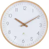 Alba - Wandklok Rond - Hout - Ø30cm - Kwartsuurwerk