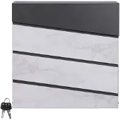 ML-Design Brievenbus Indy | staal zwart 37x36x11 cm brievenbussen | NADUVI
