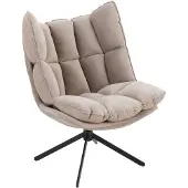 J-Line Stoel Relax Kussen Op Frame Textiel/Metaal Extra Licht Grijs