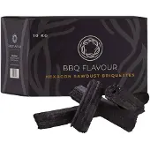 Yakiniku - BBQ Flavour Accessoire Houtskool Sawdust Briquettes Hexagon kg rettes Hexagon 10 Hexagon - Houtskool - Zwart