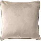 Dutch decor FINN - Sierkussen 60x60 cm - velvet - effen kleur - Pumice Stone - beige - Inclusief binnenkussen - Luxe kussens voor woonkamer & bank
