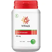 Vitals L-Tryptofaan 400 mg - 60 capsules - aminozuren. Essentieel aminozuur in een plantaardige capsule aangevuld met hulpstoffen uit natuurlijke bron.