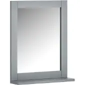 SoBuy FRG129-SG Badkamerspiegel met Plank - Donkergrijs Wandkast