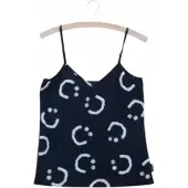 Snurk Strap Top Women Creamy Smile Black-XS