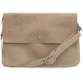 Manfield Beige suède clutch | Maat Onesize