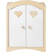 Van Dijk Toys houten Poppenkledingkast - Wit