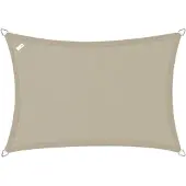 Buitenkado schaduwdoek rechthoek 2.5x5m - HDPE/RVS - taupe