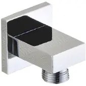 Wiesbaden Rombo wandaansluitbocht vierkant 1/2" chroom