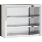 vidaXL Keukenbovenkast met schappen roestvrijstaal