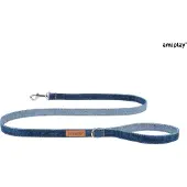Amiplay Prestige Hondenlijn / Hondenriem - Denim - Navy - XL - Breedte: 2,5 cm - Lengte: 140 cm
