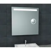 Wiesbaden Spiegel tigris met led verlichting en scheerspiegel 80x80 cm