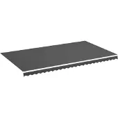 vidaXL Vervangingsdoek voor luifel 600x350 cm polyester antracietkleurig