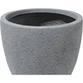Beliani KANNIA - Bloempot - Grijs - 36 cm - Klei-vezelmengsel