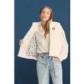Pom Amsterdam Dames Blazers Gilet - Teddy Love - Ecru - Maat 38