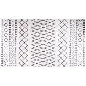 vidaXL Vloerkleed wasbaar 190x300 cm zwart en wit