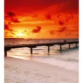 Dimex Fotobehang - Jetty in Sunset 225x250cm - Vliesbehang