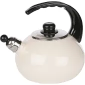 Altom Design Czajnik handgemaakte fluitketel emaille crème 2.5 liter