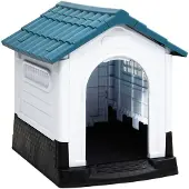 vidaXL Hondenhuis, blauw, 57x68x66 cm, polypropyleen