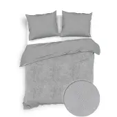 Zo! Home Dekbedovertrek Velluto Lava Grey - 240 x 200/220 cm