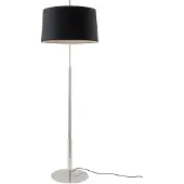 Santa & Cole Diana Vloerlamp Diana Mayor | Black linen | Satin nickel
