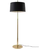 Santa & Cole Diana Vloerlamp Diana | Black linen | Shiny gold