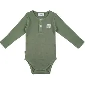 Frogs and Dogs - Wafel Romper LS | Khaki - Katoen - Maat 62