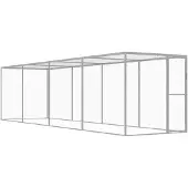 vidaXL Kattenkooi 6x1,5x1,5 m gegalvaniseerd staal
