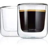 Blomus Nero geïsoleerd koffieglas, 2 stuks Transparant