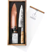 Forged VG10 Koksmes 20,5cm + Beschermhoes Leer