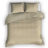 Romanette Dekbedovertrek Duchesse Zand Flanel-240 x 200 / 220 cm | Lits-Jumeaux