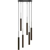 Audo Copenhagen Tubulaire kroonluchter 6 Anodized bronzed