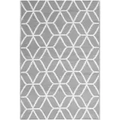 vidaXL Buitenkleed ARAKIL 140x200 cm polypropeen grijs