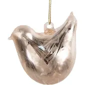 Clayre & Eef Hanger Vogel 7 cm Beige Glas
