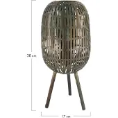 Dijk Natural Collections DKNC - Tafellamp Pisa - Metaal - 17x17x38cm - Zwart