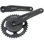 BBG crankstel alfa 1 38t, cranklengte 170mm. zwart, aluminium, spieloos. met disc