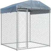 vidaXL Hondenkennel voor buiten met dak 193x193x225 cm