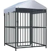 vidaXL Hondenkennel voor buiten met dak 120x120x150 cm