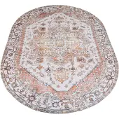 Veer Carpets Vloerkleed nora bruin ovaal 200 x 290 cm